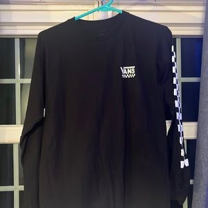 vans long sleeve shirt. checkered sleeves